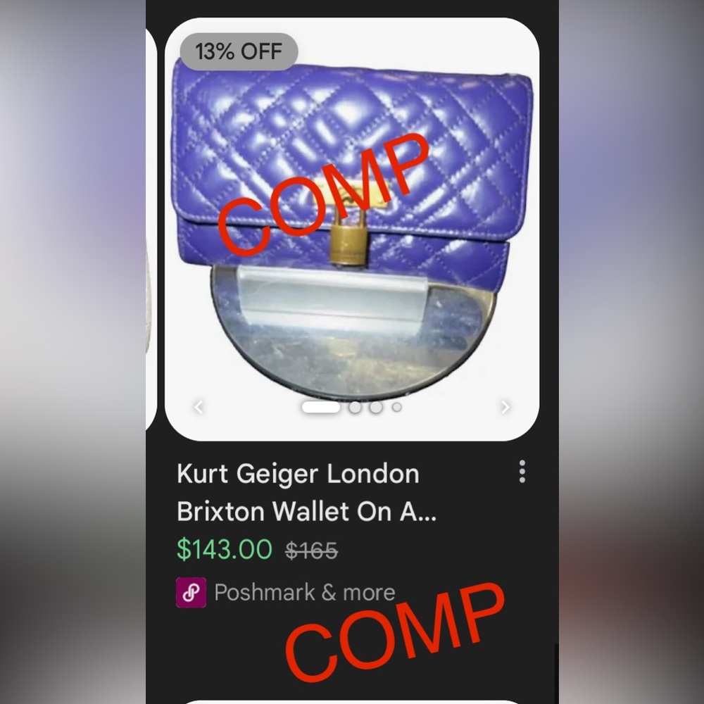 EUC Kurt Geiger London Brixton Wallet On A Chain - Picture 9 of 9